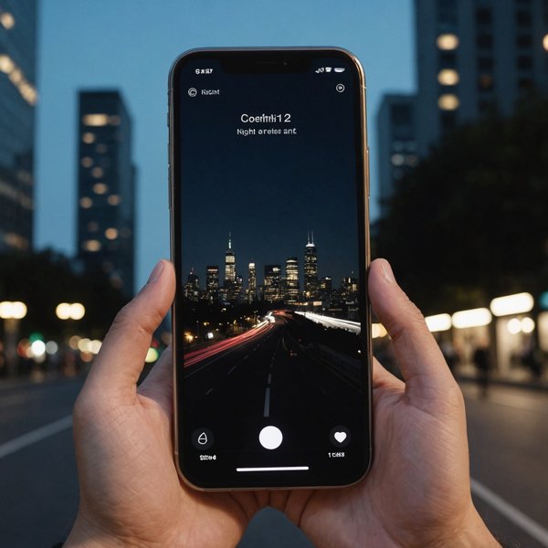 Comment utiliser la fonction de 'Mode Nuit' pour améliorer la qualité des photos prises dans l'obscurité sur un iPhone 12?